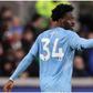 Nigeria's Ola Aina celebrates his latest goal for Nottingham Forest in the Premier League.