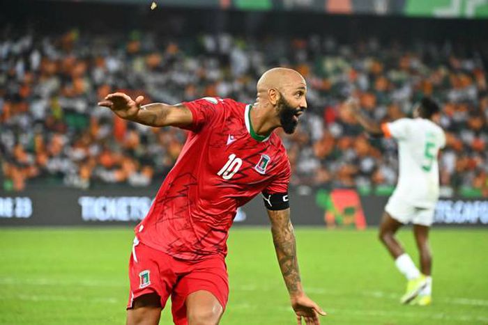 Equatorial Guinea's Emilio Nsue celebrates scoring against Ivory Coast \ Imago