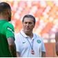 Super Eagles manager, Jose Peseiro, with his captains, William Troost-Ekong (left) and Ahmed Musa (right).