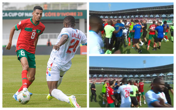 AFCON 2023: Trouble breaks out as DR Congo and Morocco players clash after 1-1 draw