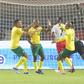 South Africa players celebrate a goal|BAFANA BAFANA IMAGE