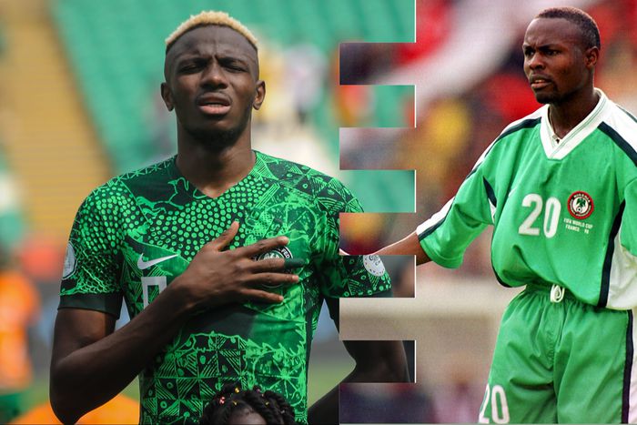 Check out the Ikpeba challenge in front of Osimhen as the Super Eagles face Guinea-Bissau in their final AFCON 2023 group game. - Imago
