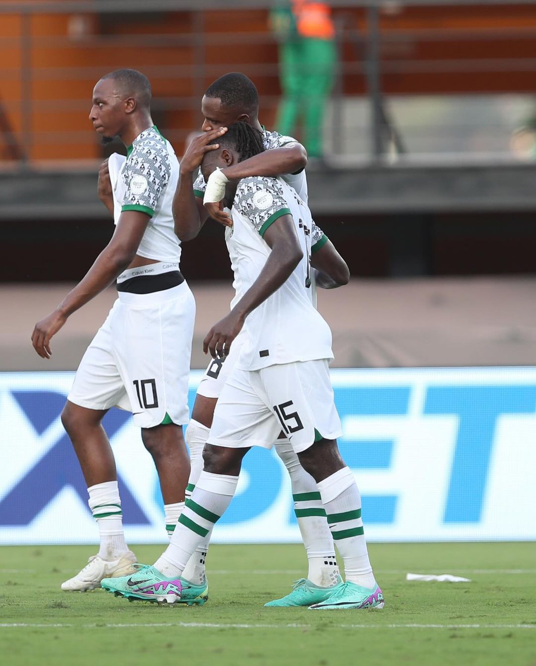 AFCON 2023: Super Eagles Star Moses Simon Celebrates Man Of The Match ...