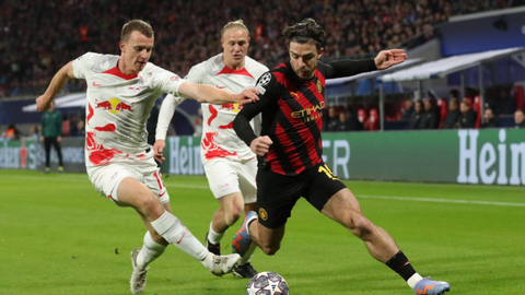 Manchester City held to a draw in Germany by gallant Leipzig