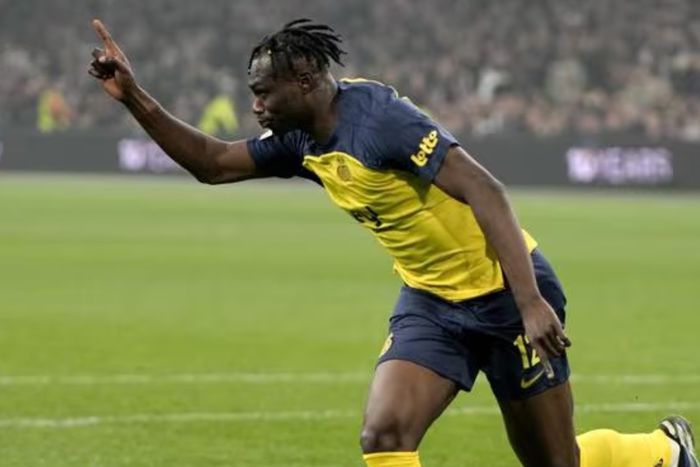 Nigeria's Promise David speaks after Ajax goal.