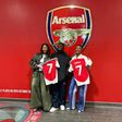 After Arsenal lost to West Ham, Bukayo Saka teamed up with Tems and Ayra Starr, gifts them jersey.