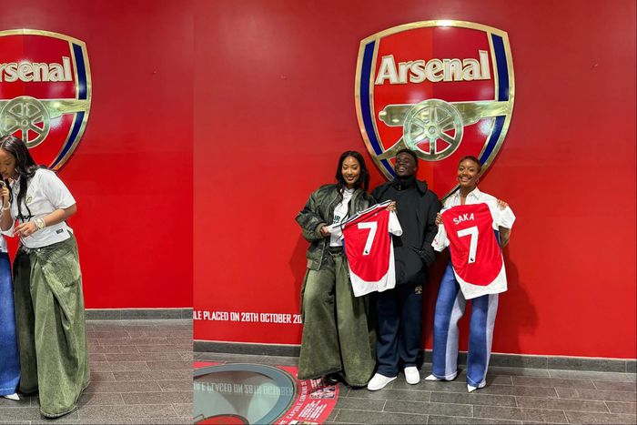 After Arsenal lost to West Ham, Bukayo Saka teamed up with Tems and Ayra Starr, gifts them jersey.