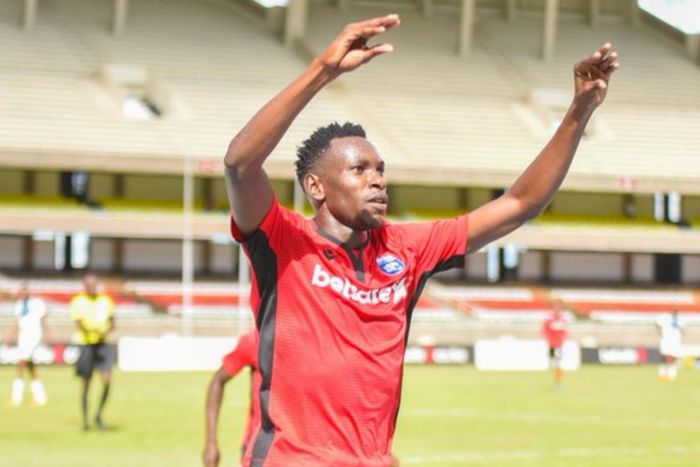 AFC Leopards midfielder Victor Omune celebrates a goal during FKF Premier League match.