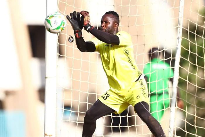 AFC Leopards' goalkeeper Levis Opiyo in training with Harambee Stars.