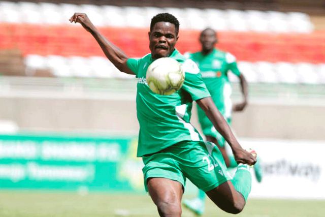 Gor Mahia striker Benson Omala in action during the FKF Premier league match.