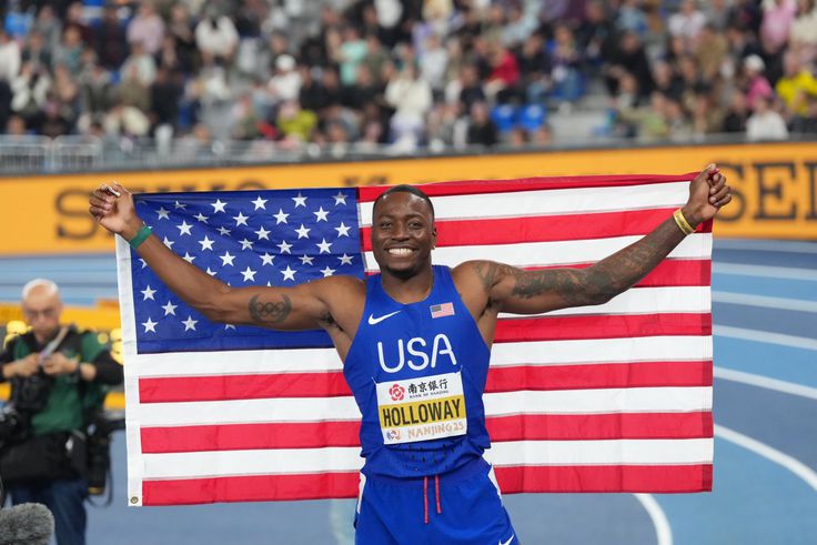 Grant Holloway completes historic three-peat 60mH world titles in Nanjing