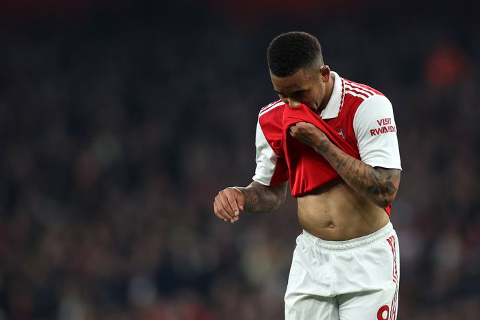 Arsenal striker Gabriel Jesus in action against Southampton