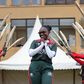 Kenya captain Sharon Juma hangs her bat