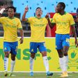 Mamelodi Sundowns players celebrating