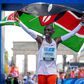Eliud Kipchoge after winning the 2022 Belin Marathon champion
