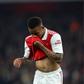 Gabriel Jesus of Arsenal reacts after a game.