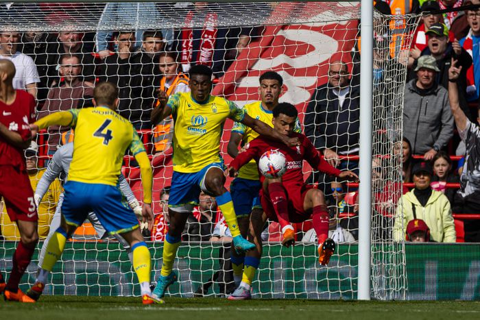 Awoniyi was a handful for Liverpool defenders