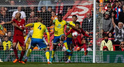 Awoniyi troubles Liverpool as Salah breaks Fowler’s record in Reds win over Nottingham Forest