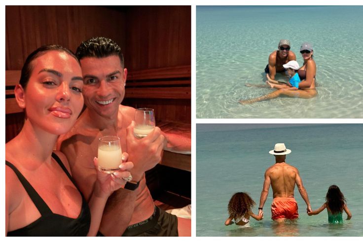 Cristiano Ronaldo enjoys beach time with family
