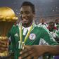 Mikel Obi with the 2013 AFCON title.