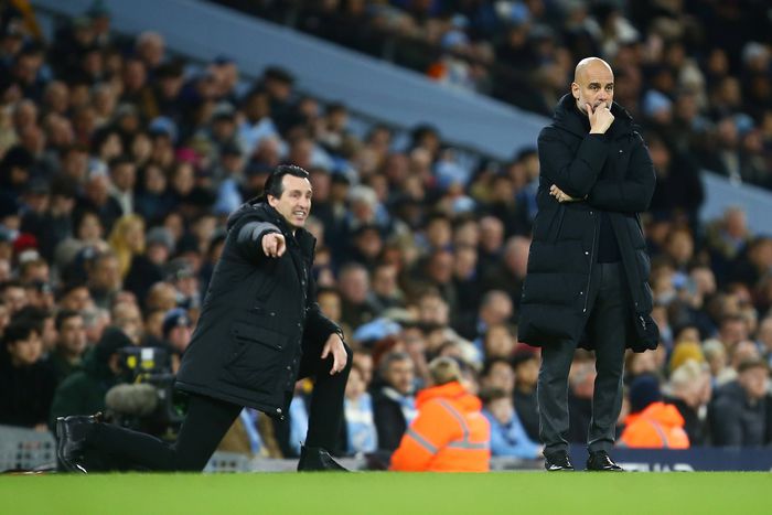 Pep Guardiola and Unai Emery