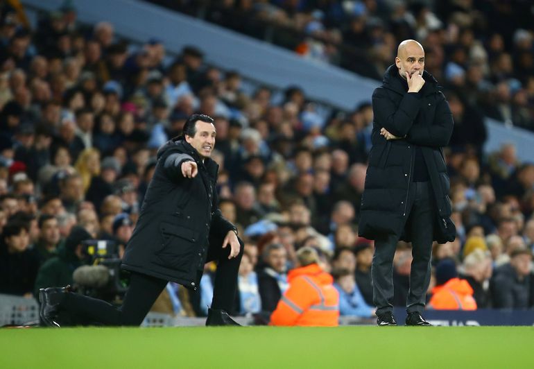 Pep Guardiola and Unai Emery