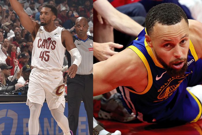 In Game 1 of the NBA Playoffs, the Golden State Warriors defeated the Houston Rockets while the Cleveland Cavaliers routed the Miami Heat.