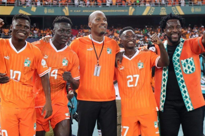 Didier Drogba celebrating the AFCON trophy || Image credit: X