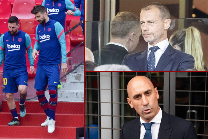 Lionel Messi and Gerard Pique involved in a controversy involving footnall administrators Luis Rubiales and Aleksander Ceferin || Image credit: Imago