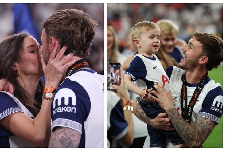 Maddison kisses partner