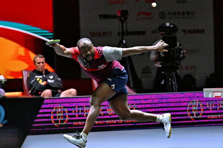 Quadri Aruna bows out to Calderano at 2025 ITTF World Championships in Doha