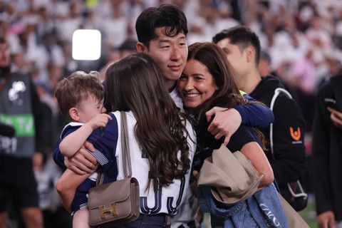 Son Heung-Min celebrating with his family || Getty