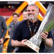 Postecoglou dedicates Europa League trophy to late father