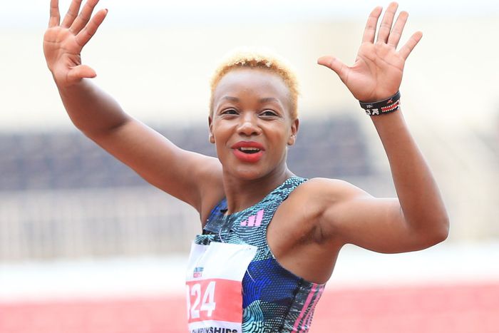 Omanyala's fiancée Laventa Amutavi