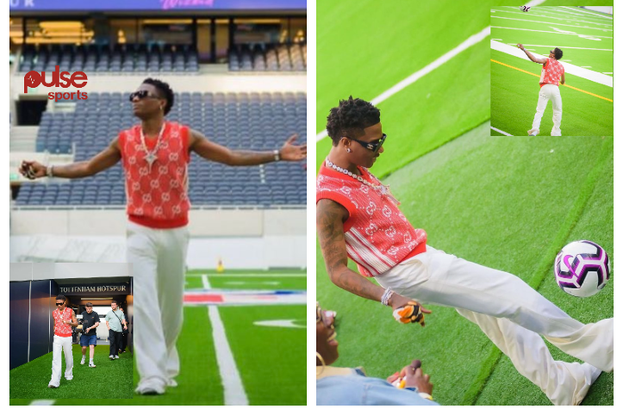 Wizkid shows football skills