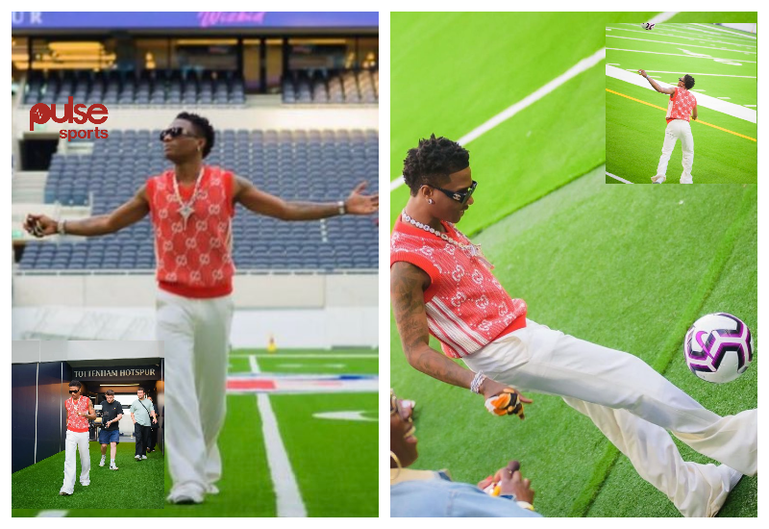 Wizkid shows football skills