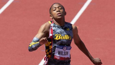 Quincy Wilson: American youngster reacts after setting Under-18 world 400m record