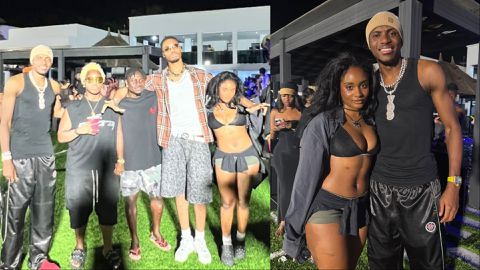 Victor Osimhen and Bloody Civilian: Super Eagles star hugs Afrobeats sensation in link up