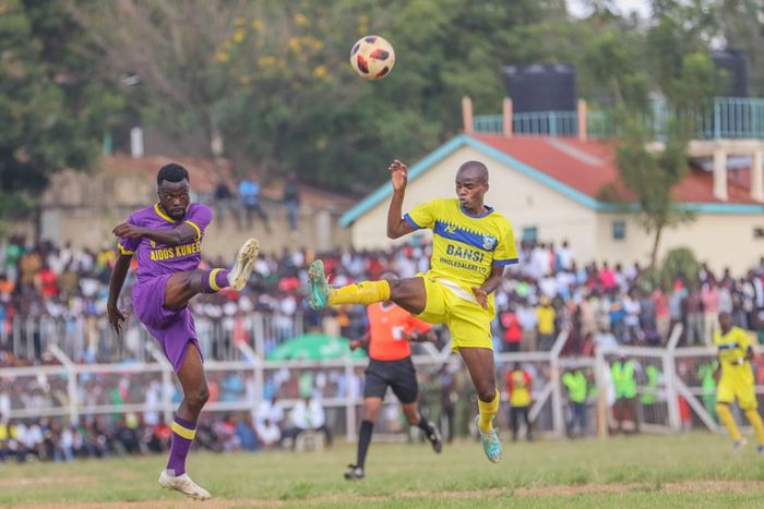 Migori Youth and Wazito FC during their promotion playoff.