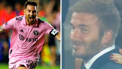 David Beckham in tears after Lionel Messi’s outrageous winning-goal