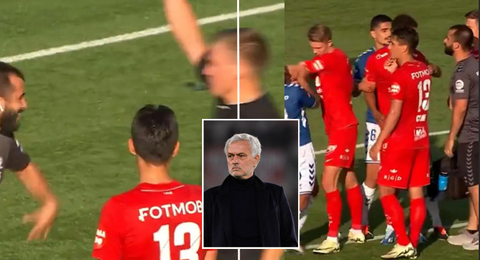 WATCH: Mourinho would love it - Drama in Norwegian League as physio receives red card