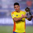 James Rodriguez (10) wins the best player award during the Copa America Final against Argentina at Hard Rock Stadium. || Image credit: Imago