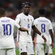 Kylian Mbappe of France celebrates with team mate Paul Pogba after scoring to give the side a 2-1 lead during the UEFA Nations League match at Stadio Giuseppe Meazza, Milan. Picture credit: Jonathan Moscrop