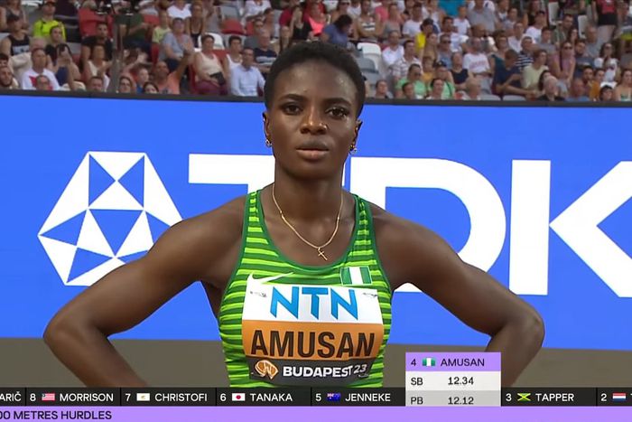 Tobi Amusan effortlessly wins heat race in Budapest