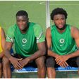 Anayo Iwuala (first from left) during his time with the Super Eagles.