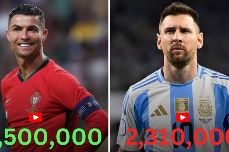 Cristiano Ronaldo beats Lionel Messi YouTube channel by over 12 MILLION hours after launch