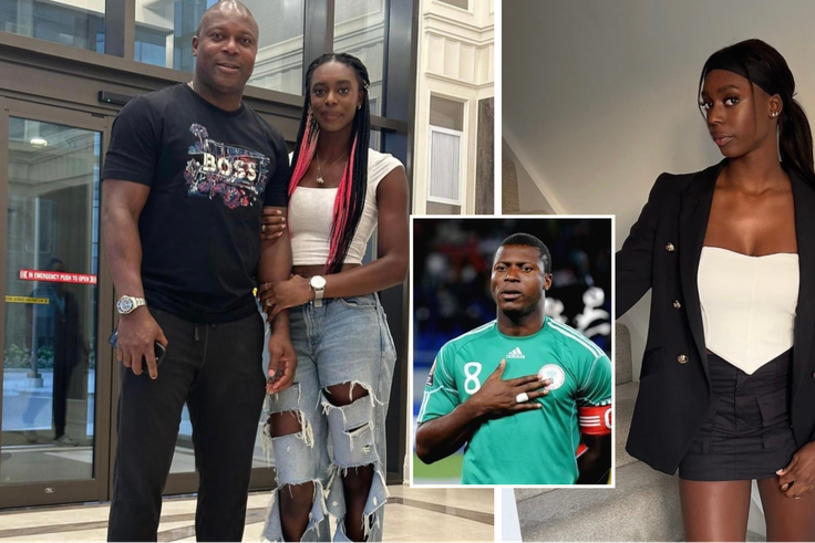 Fans react as Yakubu Aiyegbeni poses with his beautiful daughter Kayla