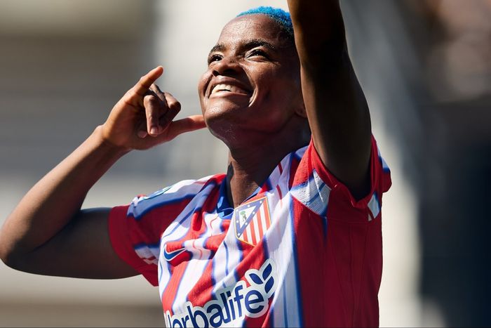 Super Falcons of Nigeria captain Rasheedat Ajibade scores 2 goals as Atletico Madrid beat Valencia 4-0.