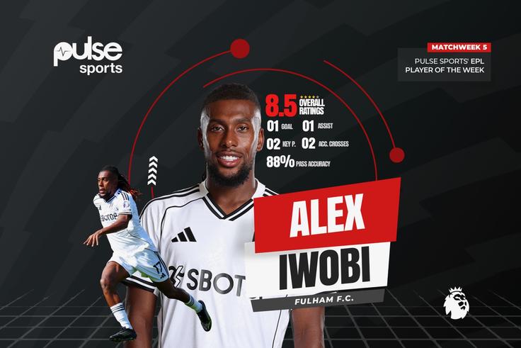 Eagles star Iwobi stuns EPL giants to claim Player of the Week crown