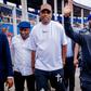 Governor Alex Otti (left) and Nwankwo Kanu at the Enyimba Stadium. (Photo Credit: Otti/Facebook)